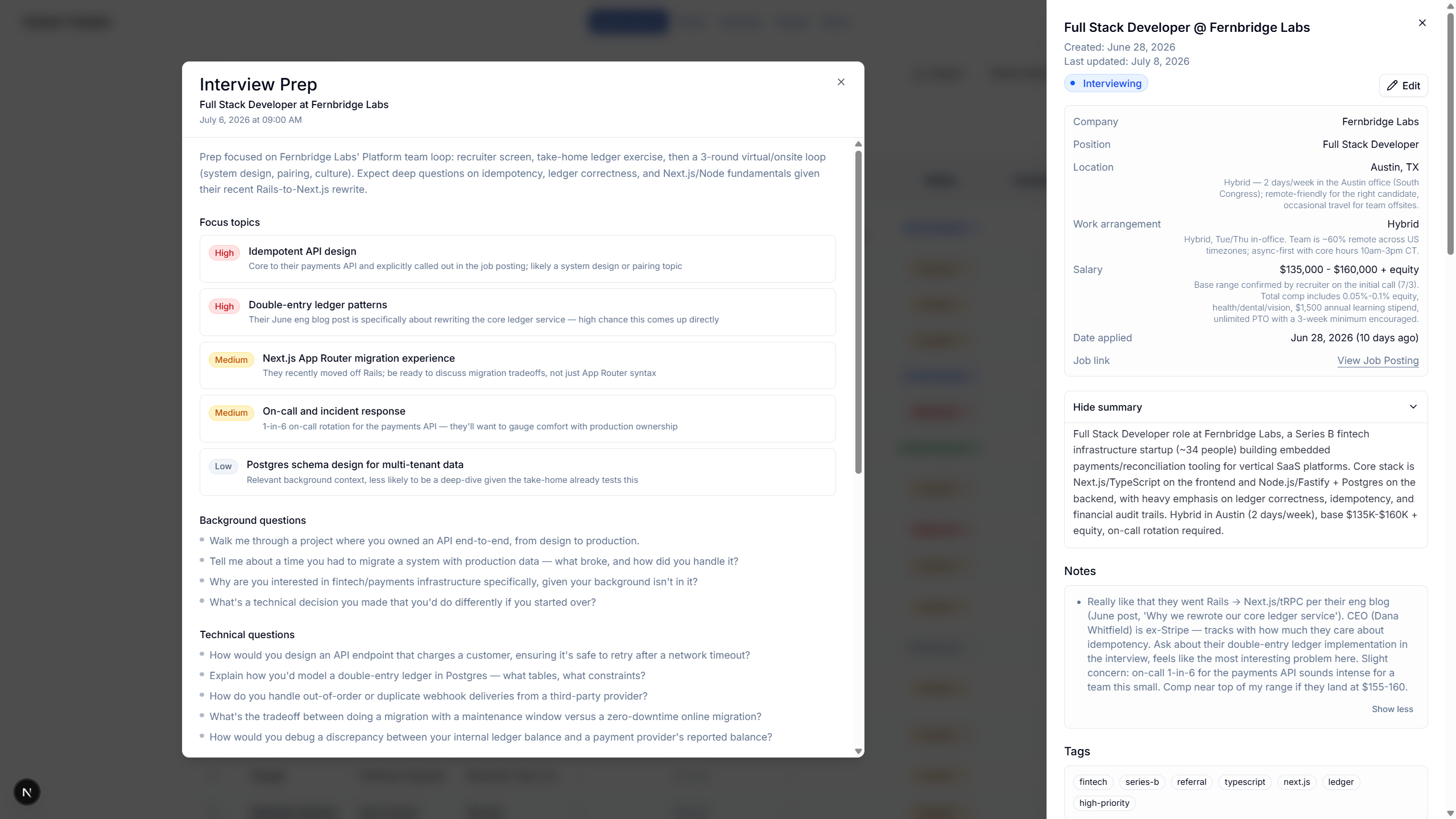 Career-Tracker.ca AI interview prep