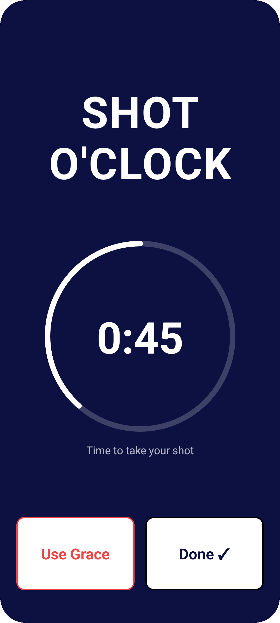 Shot O'Clock moment